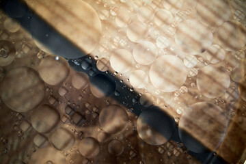 Canvas Print - Beautiful background of water drops on a glass