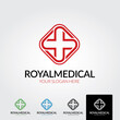 Minimal medical logo template - vector