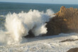 Cantabrian sea storm on the coast