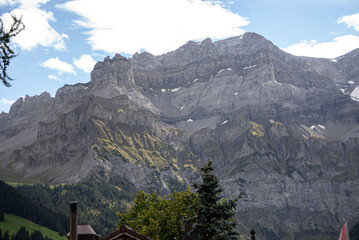 Wall Mural - Beautiful shot of mountainous landscape in Switzerland