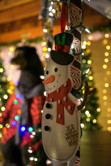 Poster - Vertical shot of a snowman ornament