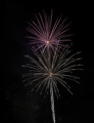 Sticker - Bright fireworks explosion against a dark sky