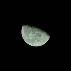 Sticker - Scenic view of a half-moon illuminating the dark sky