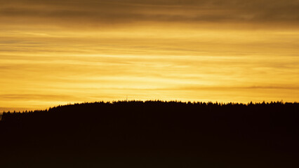 Wall Mural - scenic sunset over the farm lands