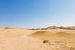 Desert place view, blue sky
