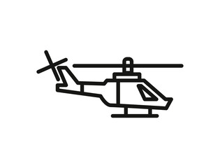 Wall Mural - Vector graphics, helicopter icon. Flat design.