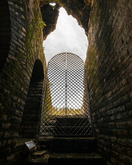 Sticker - Iron gate in the ancient Roman ruins