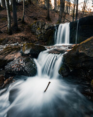 Poster - Beautiful view of a waterfall with long exposure in Oberstdorf