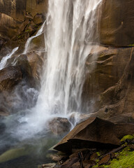 Sticker - Beautiful view of a water flowing downstream from a waterfall