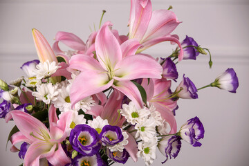 Poster - Closeup shot of a flower bouqet in flower shop