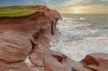 Canvas Print - Isle de Madeleine cliffs 2