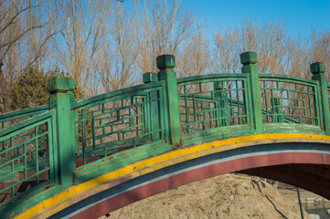 Wall Mural - Old colorful metallic bridge