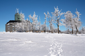 Sticker - Panoramic landscape of Kahler Asten during wintertime, Sauerland, Germany