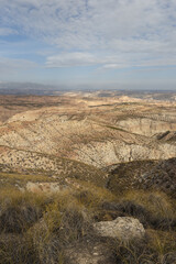 Sticker - Tranquil landscape of the Gorafe desert and dolmens in Granada, Spain