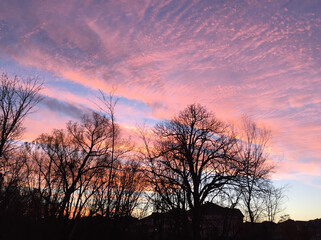 Poster - Beautiful shot of sunset sky