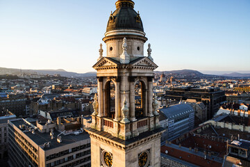 Sticker - Tower of St. Stephen's Basilica in Budapest