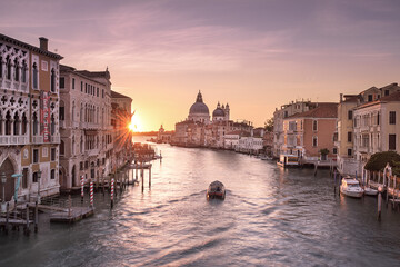 Poster - Beautiful sunset from Venice,  Italy