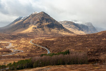 Beautiful View Of The Mountains In Glencoe, Scotland