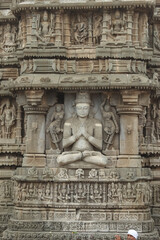 Poster - Vertical shot of the stone sculpture of Lord Shiva in Dhyan Position