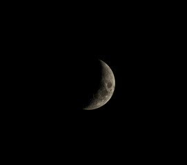 Canvas Print - Macro shot of the half moon