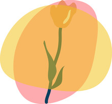 Illustration Of Flower With Blob