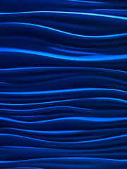 Wall Mural - Vertical wavy fabric texture illustration in blue color