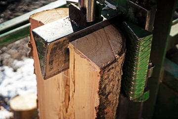 Sticker - Closeup of a machine cutting wood