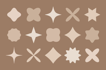 Wall Mural - abstract geometric elements and shapes in minimal style. vector forms