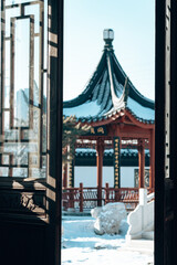 Poster - Closeup of a Chinese pavilion