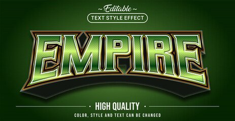 Aufkleber - Editable text style effect - Green Empire text style theme.