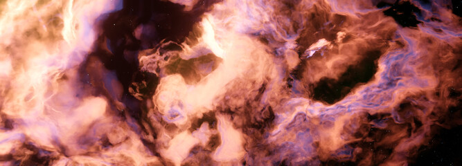 Wall Mural - nebula interstellar clouds. abstract digital artwork