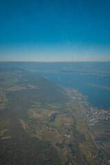 Sticker - Vertical shot of a landscape seen from an airplane