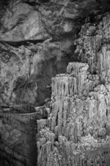 Poster - Vertical shot of beautiful rock formations in cave