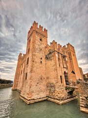 Sticker - Historical Scaligero Castle from the Scaliger era on Lake Garda in Italy