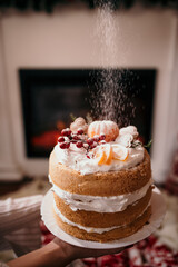 Wall Mural - Christmas cookies and decorations selective focus