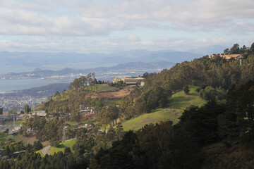 Sticker - Berkeley hills overlooking the bay in California