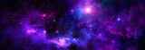 Fototapeta Kosmos - Dark night sky with sparkling stars and nebulae
