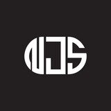 Fototapeta  - NJS letter logo design on black background. NJS creative initials letter logo concept. NJS letter design.