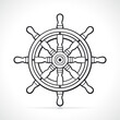 helm or ship steering wheel