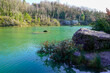 Parc de l'Ermitage french lake in lormont city near Bordeaux town in southwest France