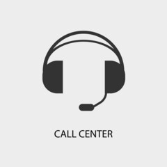 Sticker - Call center vector icon illustration sign