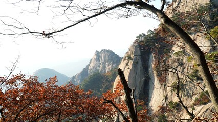 Wall Mural - Autumn scenery of Bukhansan Mountain.