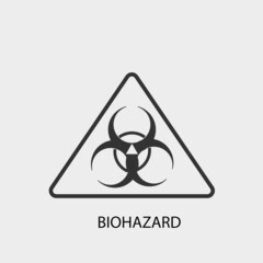 Biohazard vector icon illustration sign