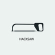 Hacksaw vector icon illustration sign