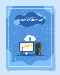 Wall Mural - cloud computing for template of banners, flyer, books, and magazine cover