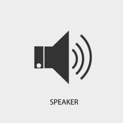 Speaker vector icon illustration sign