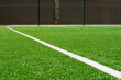 © O.PASH - soccer field markings. Soccer,  football field. Lines on  football stadium - sport background. Copyspace,close-up.