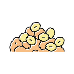 Wall Mural - cereal pile color icon vector illustration