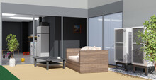 3D Illustration With The Heating System