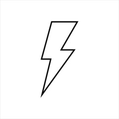 Poster - Lightning bolt icon in line style